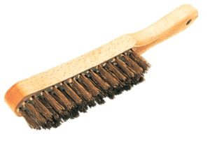 BROSSE METALIQUE A MANCHE 4 RANGS ACIER LAITONNE