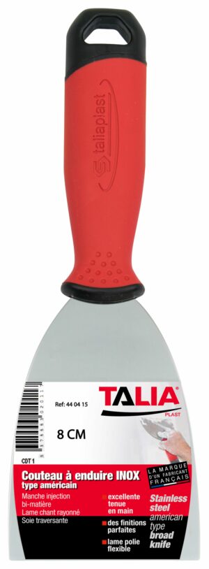 COUTEAU DE PEINTRE A ENDUIRE TYPE AMERICAIN INOX 8CM scaled