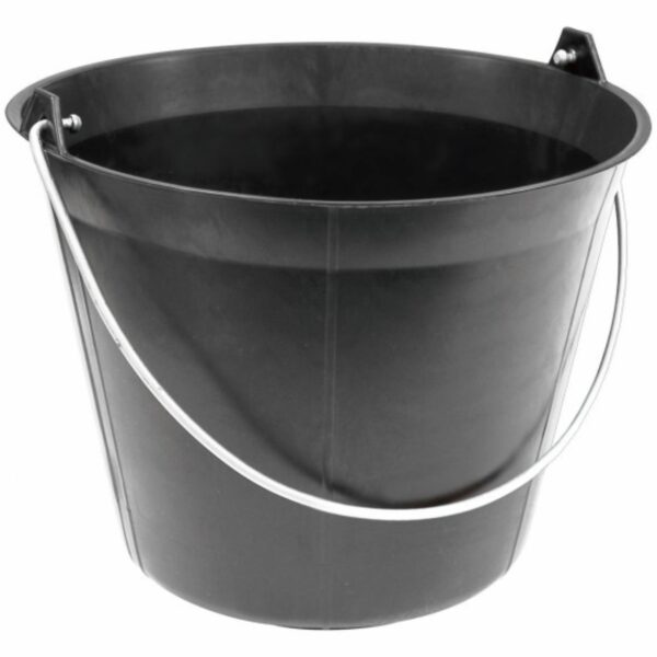 SEAU PLASTIQUE NOIR 11 LITRES POIGNEE Ansee 53mm