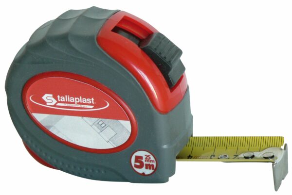 QUINTUPLE METRE BOITIER ROUGE BI MAT. 25MM BLISTER